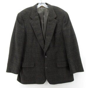 VINTAGE Brooks Brothers Sport Coat 44 Blazer Camel Hair Windownpane *